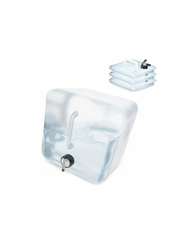 relaxdays 4 x Wasserkanister in Transparent/ Schwarz - 15 Liter
