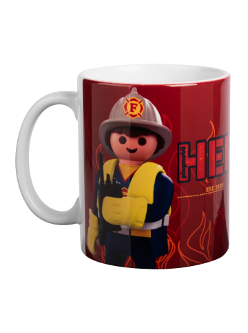 United Labels Playmobil Tasse - City Action Feuerwehr Becher Kaffeetasse 320 ml in Mehrfarbig