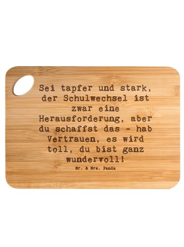 Mr. & Mrs. Panda Käsebrett Spruch Einen Schulwechsel bewältigen ... in Braun