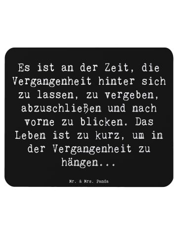 Mr. & Mrs. Panda Mouse Pad Spruch Vergebung und Zukunft mit Spruch in Schwarz