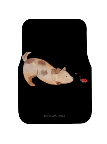 Mr. & Mrs. Panda Fußmatte Auto Hund Marienkäfer ohne Spruch in Schwarz