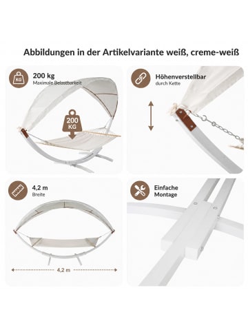 MCW Hängematte J47, Weiß, creme-weiß