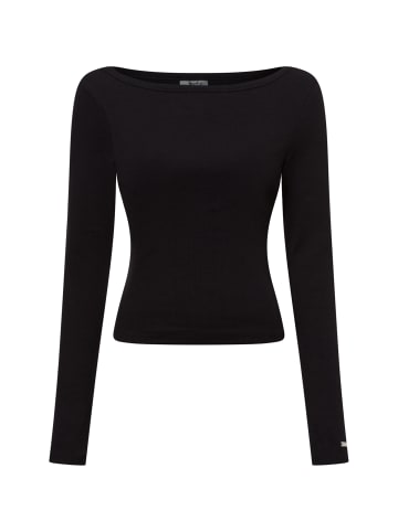 Aim'n Langarmshirt Ease Ribbed Long Sleeve in schwarz