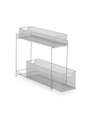 relaxdays Küchenschrank Organizer in Silber - (B)15 x (H)40 x (T)46 cm