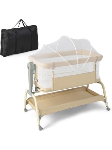 COSTWAY 4 in 1 Babywiege in Beige