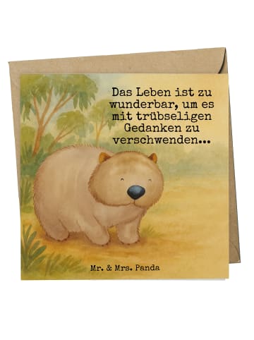 Mr. & Mrs. Panda Grußkarte Wombat Design mit Spruch in Weiß