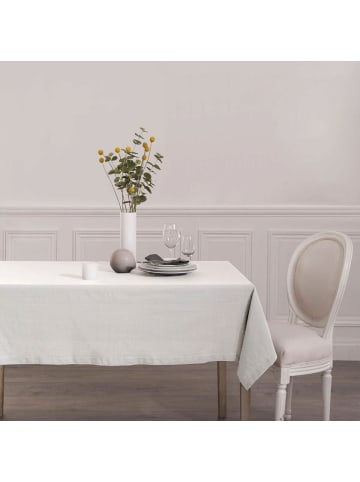 Atmosphera Créateur d'intérieur Tischdecke CHAMBRAY - Baumwolle in Weiß, 140 x 240 cm