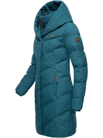 ragwear Wintermantel Natalka Melange in Deep Ocean