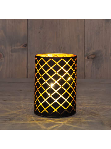 Coen Bakker LED Stimmungsbeleuchtung 3AA in Schwarz mit Rauten