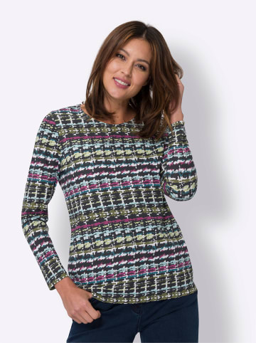 Sieh an! Langarm-Shirt in ecru-topas-bedruckt