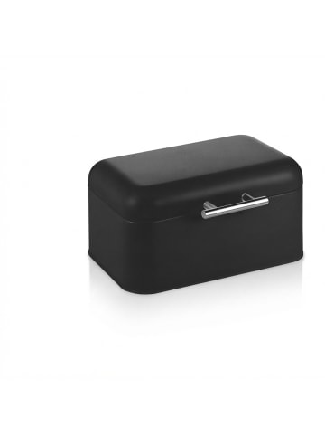 relaxdays Brotkasten in Schwarz – (B)30 x (H)15,5 x (T)21 cm