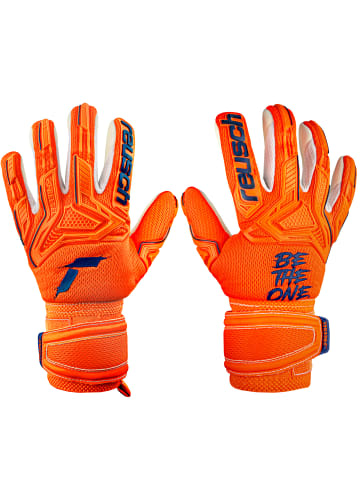 Reusch Unisex Torwarthandschuhe Attrakt Freegel Silver Jr in shocking orange