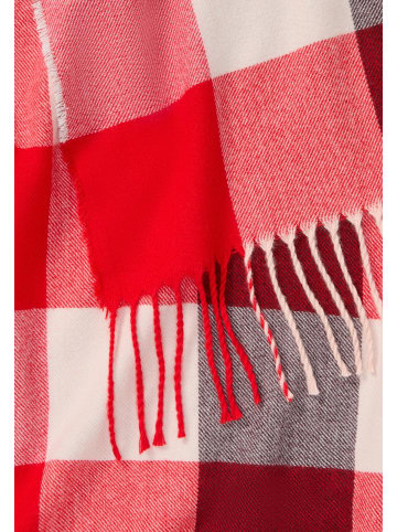 Camel Active Feiner Webschal mit kariertem Muster in Rot