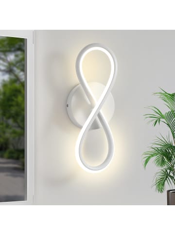 ZMH Wandleuchte LED in weiß 3000K warmweiß Hallampe 7W mit Korridor Cool Design