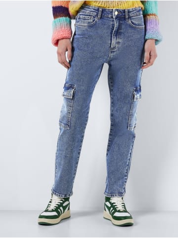 Noisy may Cargo Jeans Regular Denim Hose NMMONI in Blau