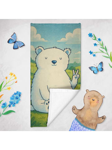 Mr. & Mrs. Panda Handtuch Eisbär Faul Design ohne Spruch in Weiß