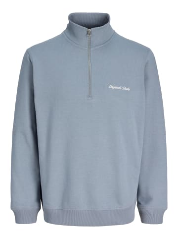 Jack & Jones Sweatshirt mit halbem Reißverschluss in Tradewinds
