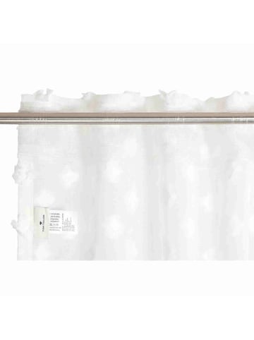 Tom Tailor Transparenter Schlaufenvorhang SNOWFLAKES in Weiss