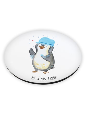Mr. & Mrs. Panda Magnet für Kühlschrank Pinguin Duschen ohne Spruch in Weiß