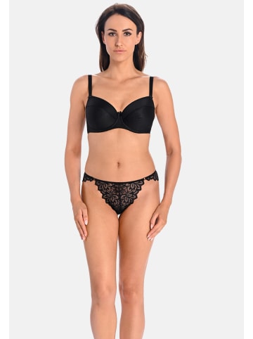 Teyli Brasilianische Slip mit floraler Spitze Lilian in schwarz