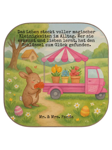 Mr. & Mrs. Panda Untersetzer Osterhase Blumenwagen Design mit Sp... in Weiß