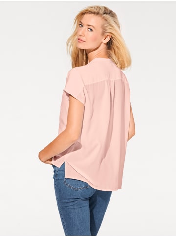 Heine Kurzarm-Bluse in rosé