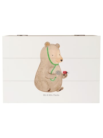 Mr. & Mrs. Panda Erinnerungsbox Bär Arzt ohne Spruch in Weiß