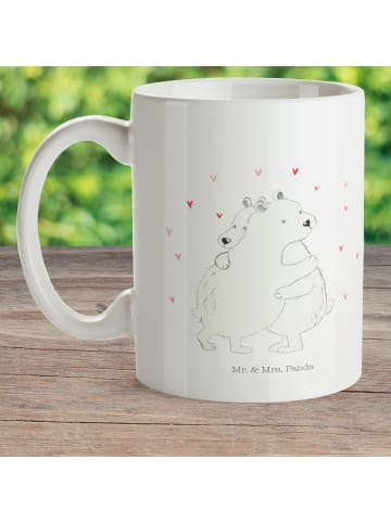 Mr. & Mrs. Panda Kindertasse Eisbär Umarmen ohne Spruch in Weiß