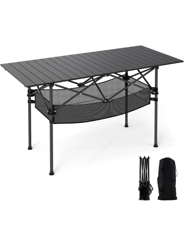 COSTWAY Campingtisch klappbar 119x55cm in Schwarz