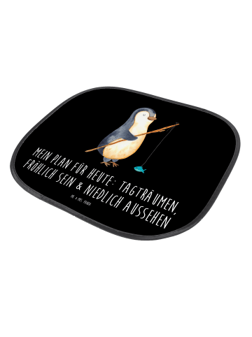 Mr. & Mrs. Panda Sonnenblende Auto Pinguin Angler mit Spruch in Schwarz