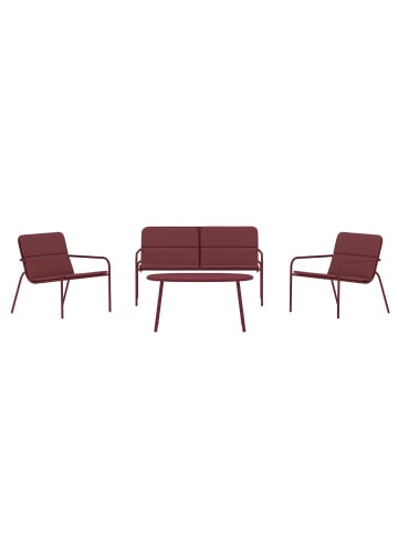 ebuy24 Sofaset Fourni (4-teilig) Bordeaux 50 x 90 cm