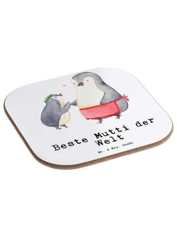 Mr. & Mrs. Panda Untersetzer Pinguin Beste Mutti der Welt mit Sp... in Weiß