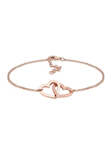 Elli Armband 925 Sterling Silber Herz in Rosegold