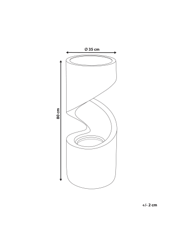 Beliani Gartenbrunnen WINX in Beige - (W) 35 x (H) 80 x (L) 35 cm