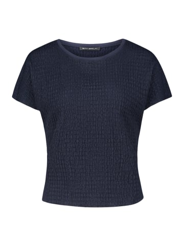 Betty Barclay Strukturshirt mit U-Boot-Ausschnitt in dunkelblau