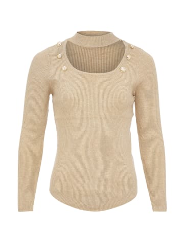 caneva Strickpullover in Dunkelbeige