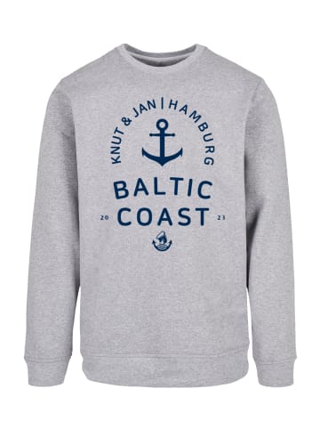 F4NT4STIC Sweatshirt Ostsee Logo Knut & Jan Hamburg in grau meliert