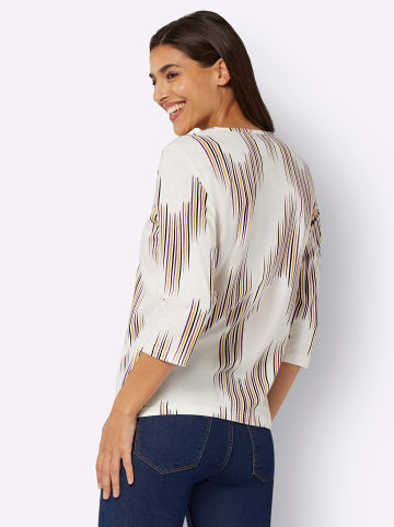 Sieh an! Rundhals-Shirt in champagner-lila-bedruckt