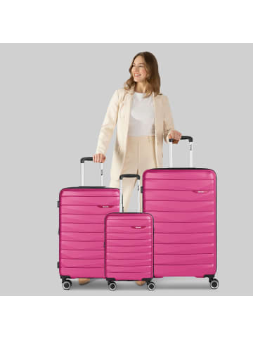 Bench Paris 4 Rollen Kofferset 3-teilig mit Dehnfalte in arctic-pink