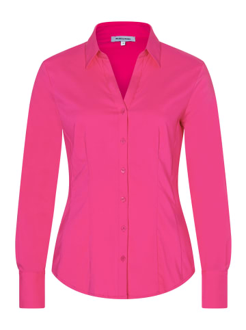 More & More klassische Businessbluse, tailliert in pink