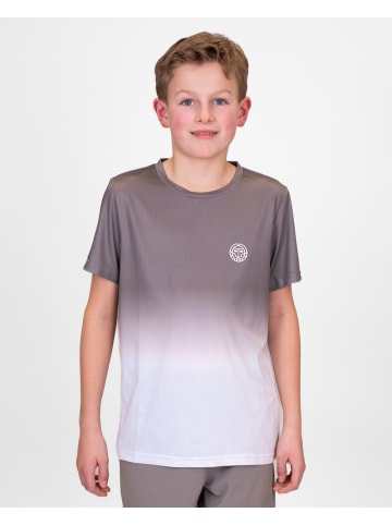 BIDI BADU Crew Junior Tee - black in Grau/Weiß