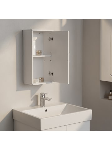 relaxdays Hängeschrank in Weiß - (B)30 x (H)62 x (T)21 cm