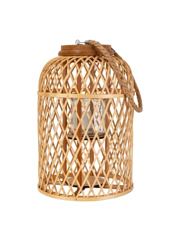 näve LED Laterne "KORBINIAN" in natur - (L)27 cm x (B)27 cm x (H)38 cm