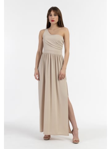 faina One-Shoulder Maxikleid in Creme