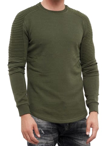 Rusty Neal Biker Sweater in Khaki