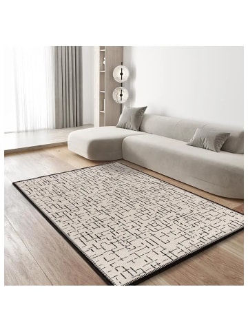 Atticgo Kurzflor-Teppich RETRO in weiß