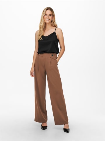 JACQUELINE de YONG Marlene Hose Schlupf Stoffhose GEGGO New Long Culotte Flare Pants in Hellbraun