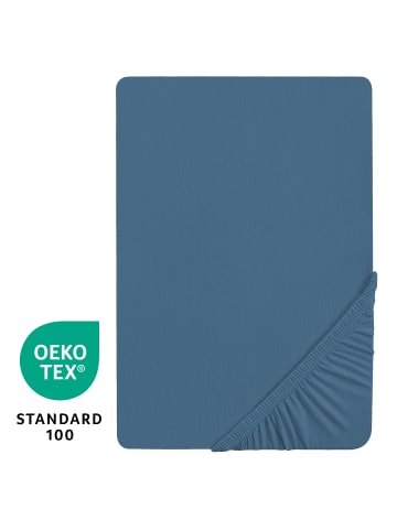 roba Wiegen-/Stubenwagen Spannbettlaken, Bio-Baumwolle - Blau