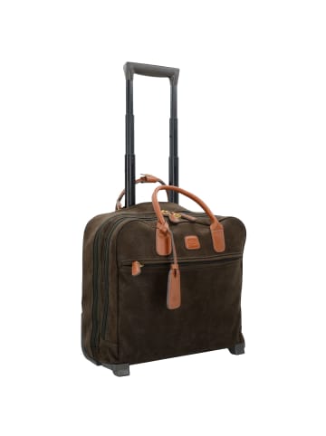 BRIC`s Life 2-Rollen Businesstrolley 38 cm Laptopfach in olivgruen