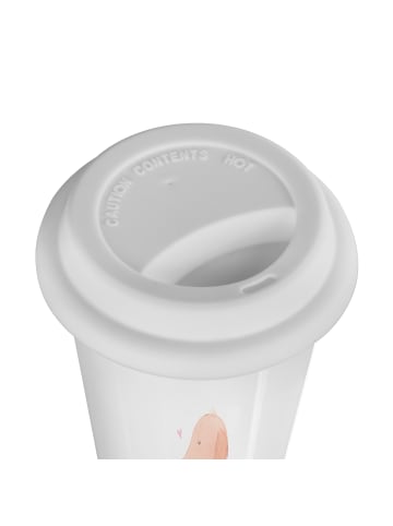 Mr. & Mrs. Panda Kaffeebecher Hunde Liebe mit Spruch in Weiß